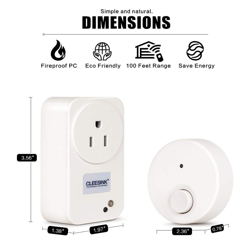 CLEESINK Garbage Disposal Wireless Switch Kit, Self-Powered Portable Remote Control Outlet On Off by CLEESINK - Image 5